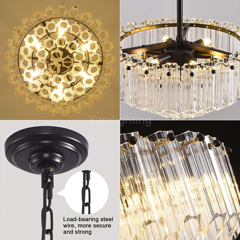 Modern Round Dining Room Chandelier 14"D