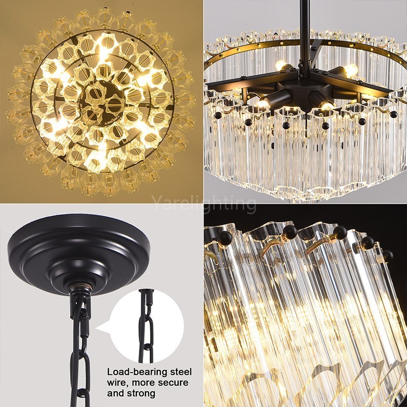 Modern Round Dining Room Chandelier 14"D