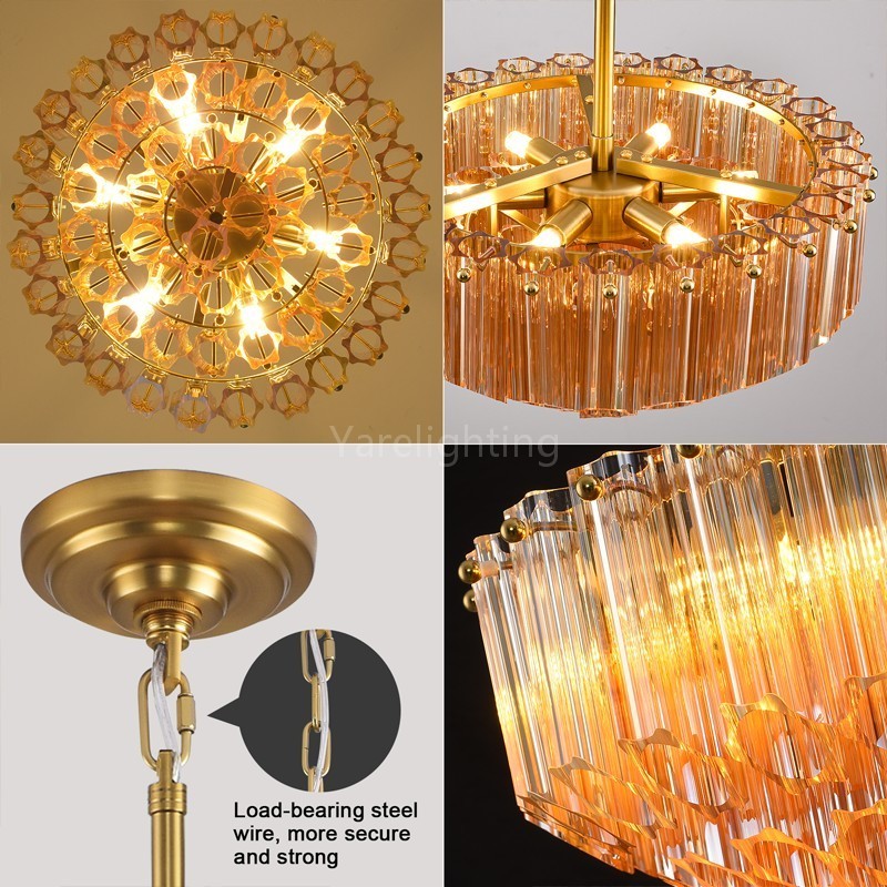 Modern Round Dining Room Chandelier 14"D
