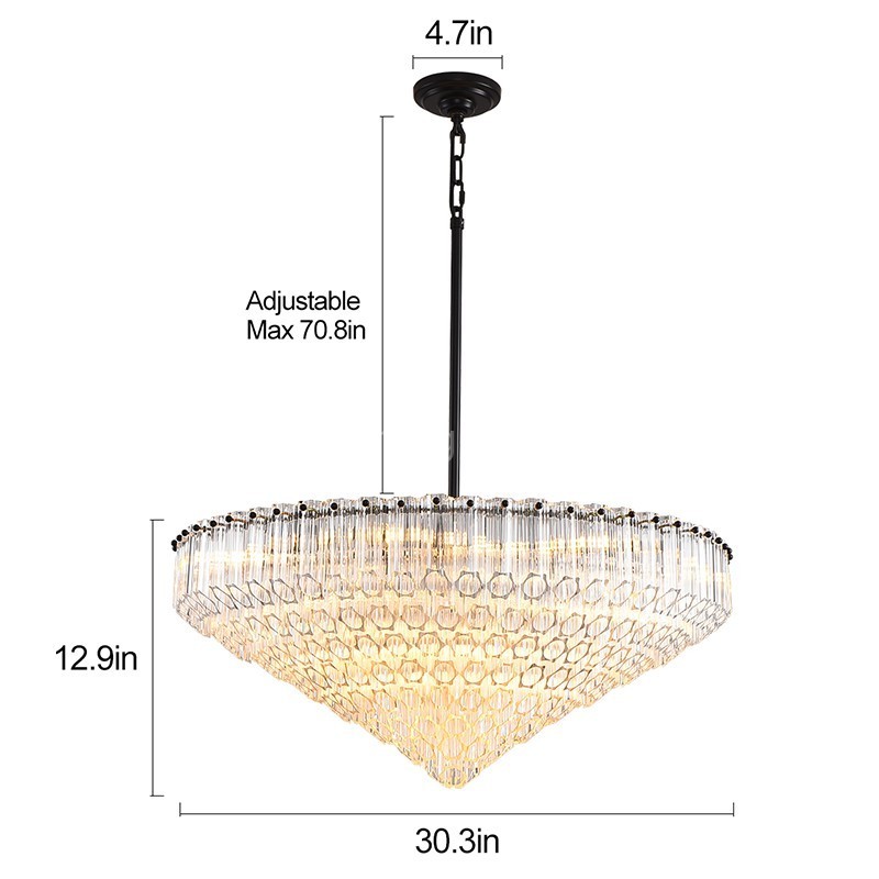 Modern Round Dining Room Chandelier 30"D