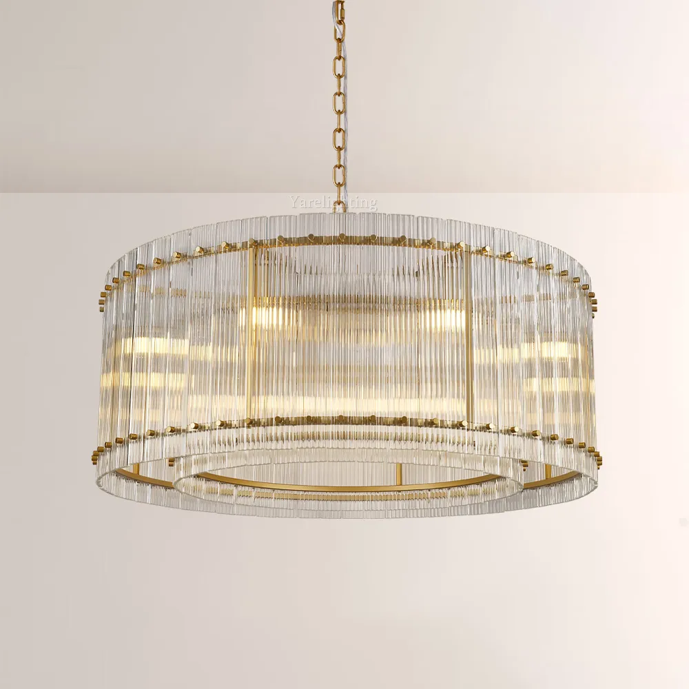 Amelia Modern Round Glass Chandelier 48",Exclusive design Chandelier For Living Room