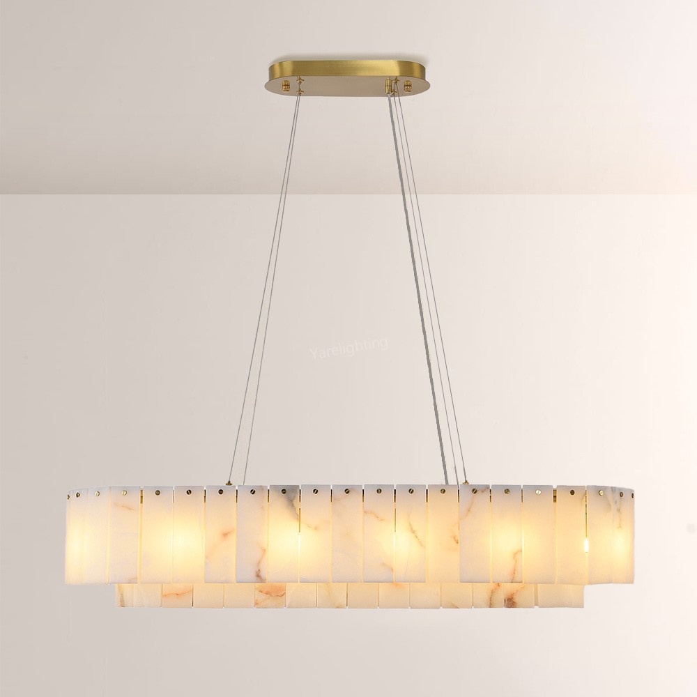 Sawyer Alabaster Rectangle Chandelier 40 54,dining room chandelier