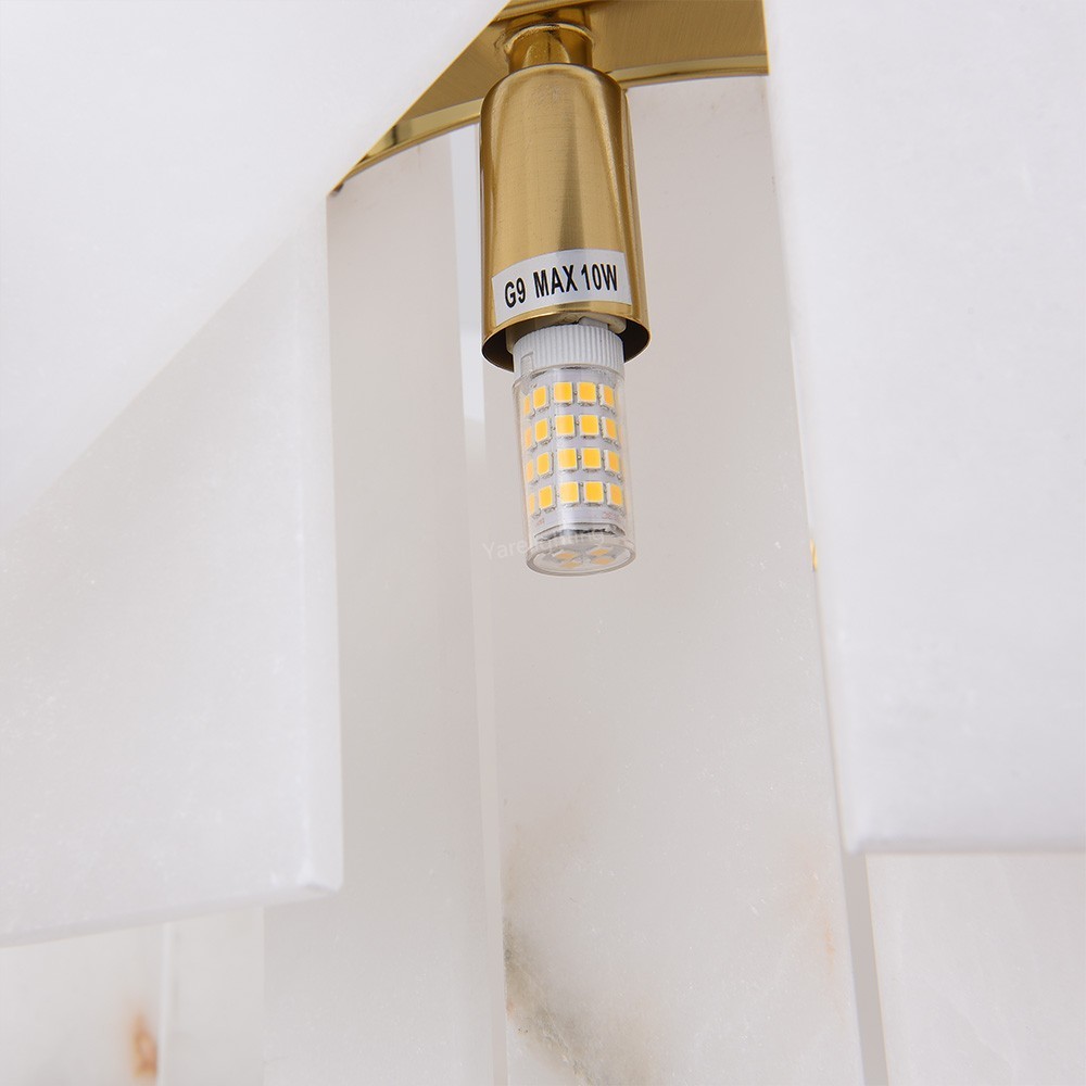 Modern Sawyer Alabaster Rectangle Chandelier 