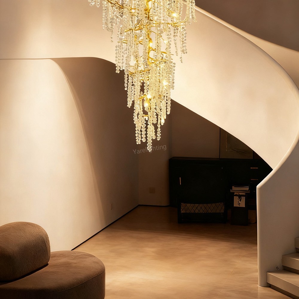 Modern Shiro Noda Crystal Tree Branch Chandelier 