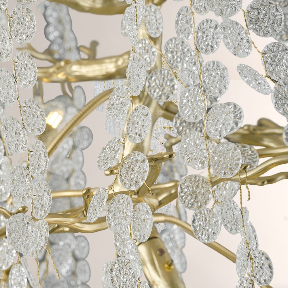 Modern Shiro Noda Crystal Tree Branch Chandelier 