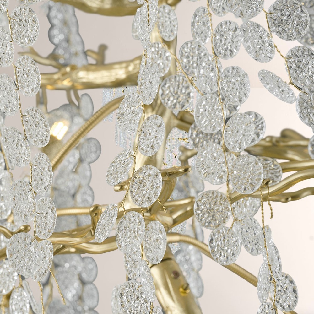 Modern Shiro Noda Crystal Tree Branch Chandelier 