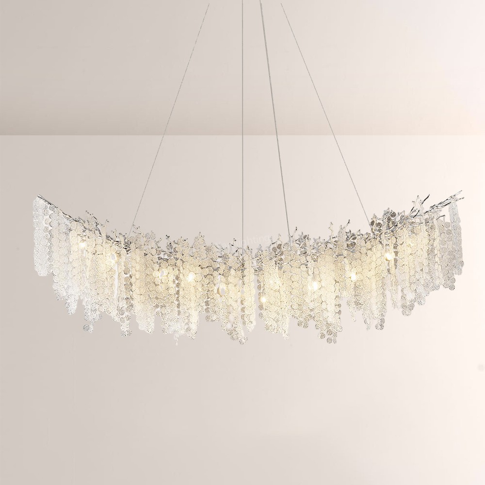 Modern Shiro Noda Crystal Tree Branch Linear Chandelier 