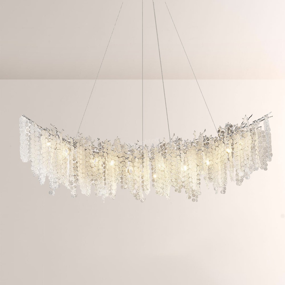 Modern Shiro Noda Crystal Tree Branch Linear Chandelier 