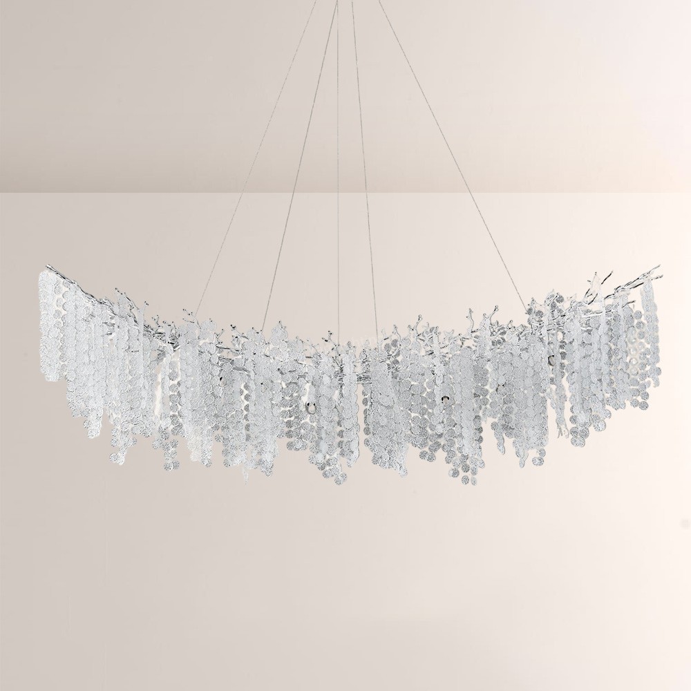 Modern Shiro Noda Crystal Tree Branch Linear Chandelier 