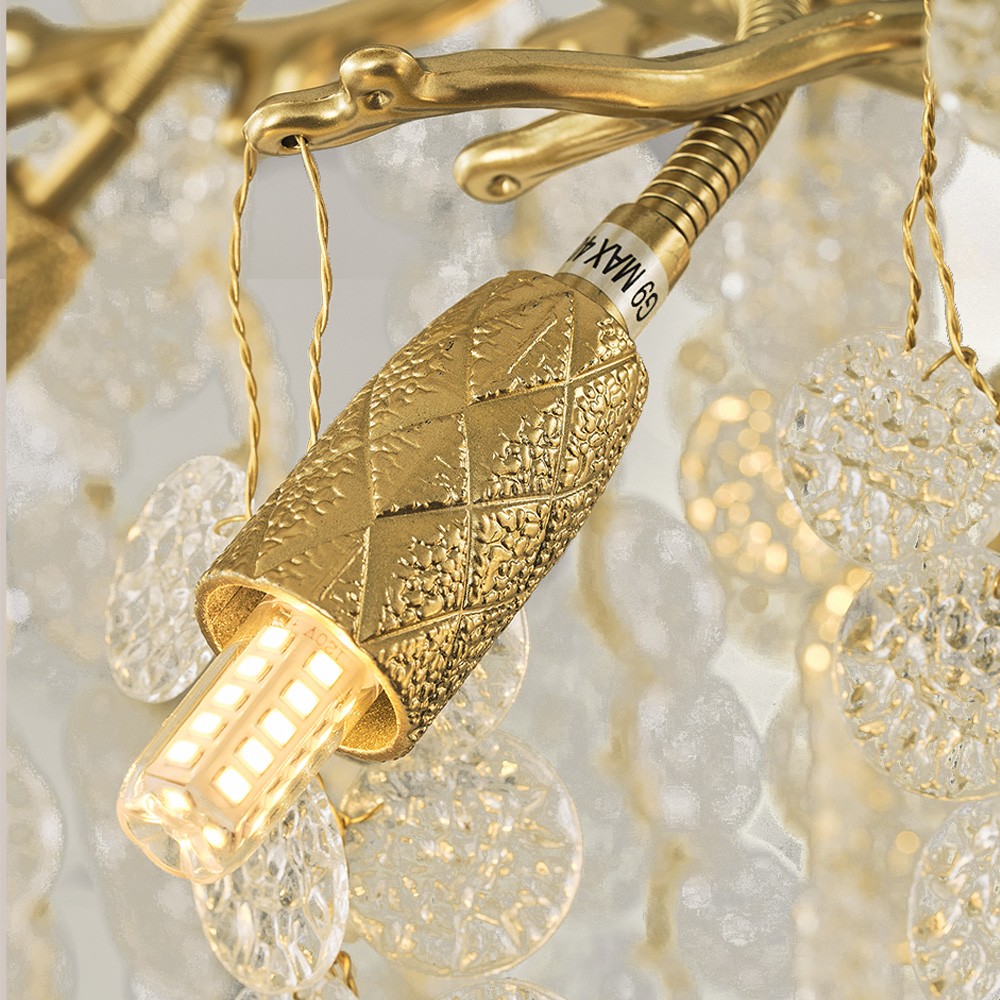 Modern Shiro Noda Crystal Tree Branch Linear Chandelier 