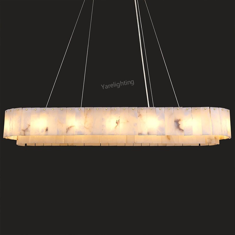 Modern Spanish Alabaster Linear Chandelier,in stock,quick delivery