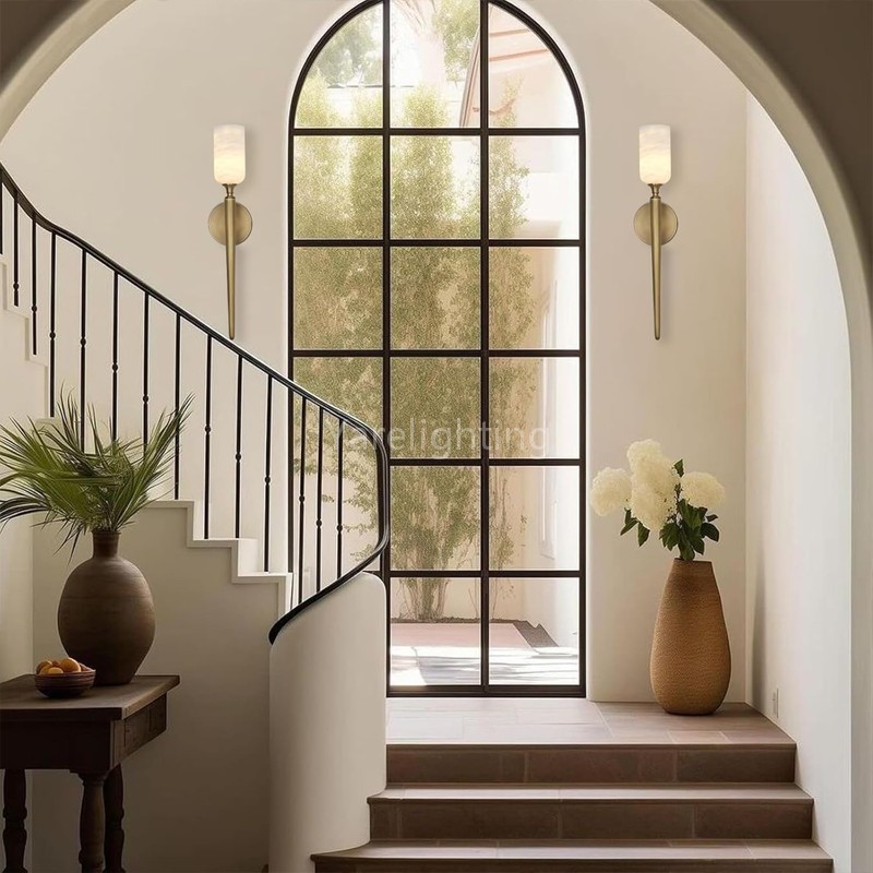 Modern Spanish Alabaster Wall Sconce