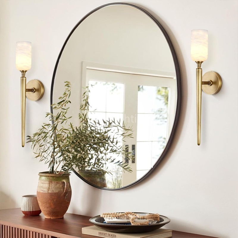 Modern Spanish Alabaster Wall Sconce