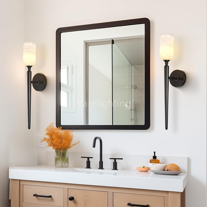 Modern Spanish Alabaster Wall Sconce