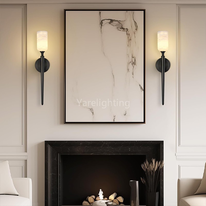 Modern Spanish Alabaster Wall Sconce
