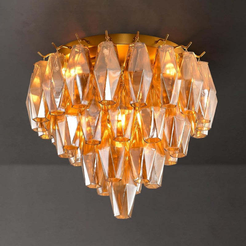 Modern Evelyn Glass Flush Mount