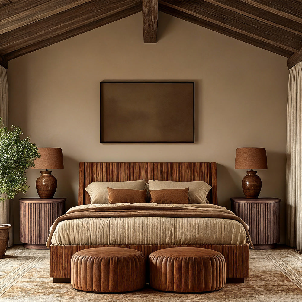 Mulho Wood Square Side Table