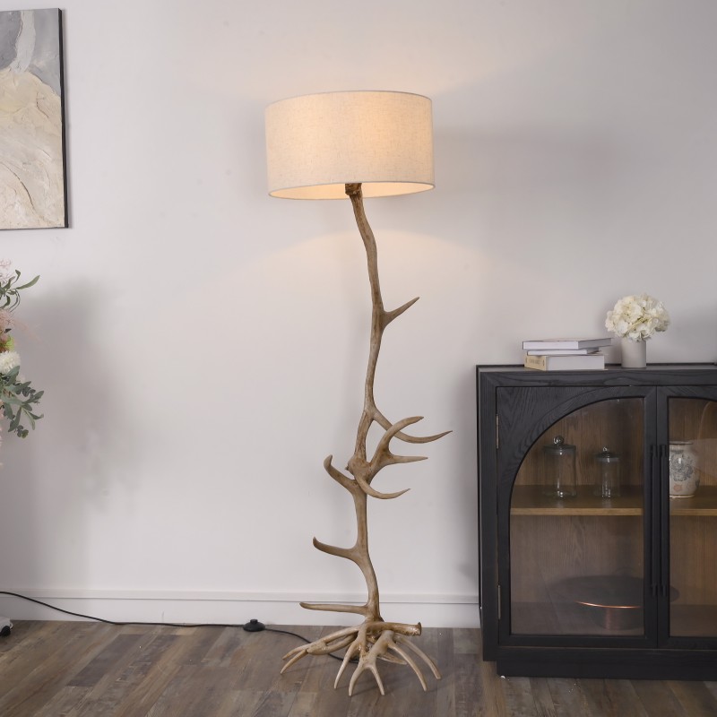 Natural Deer Antler Floor Lamp