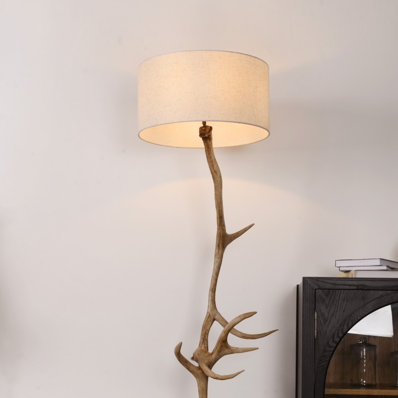Natural Deer Antler Floor Lamp