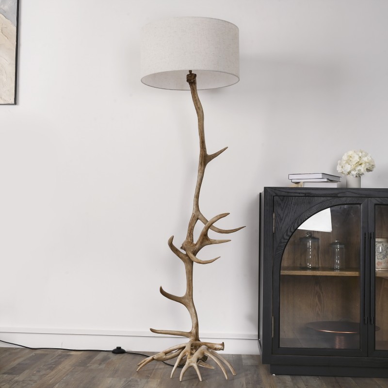 Natural Deer Antler Floor Lamp