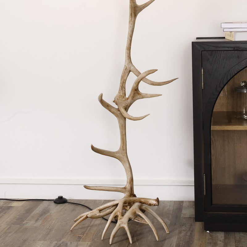 Natural Deer Antler Floor Lamp