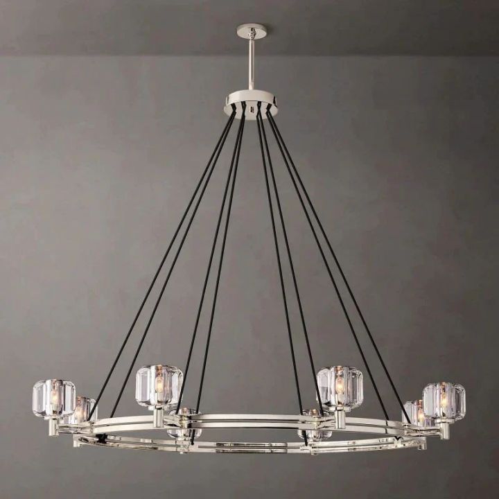 Kirsten Glass Round Chandelier 60"