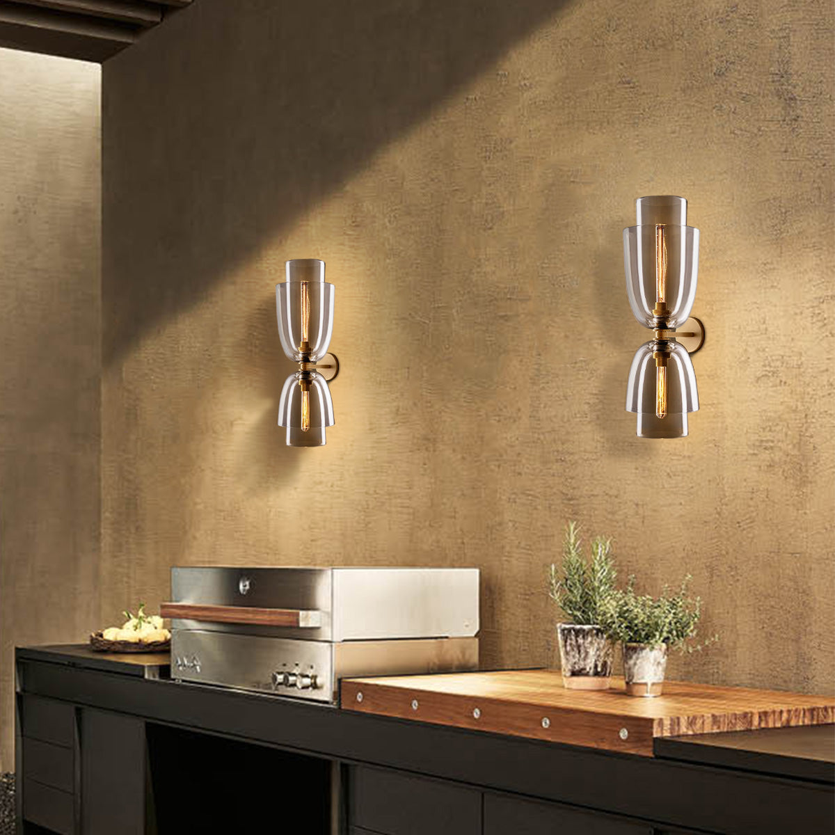 Blum Glass Cloche Grand Sconce
