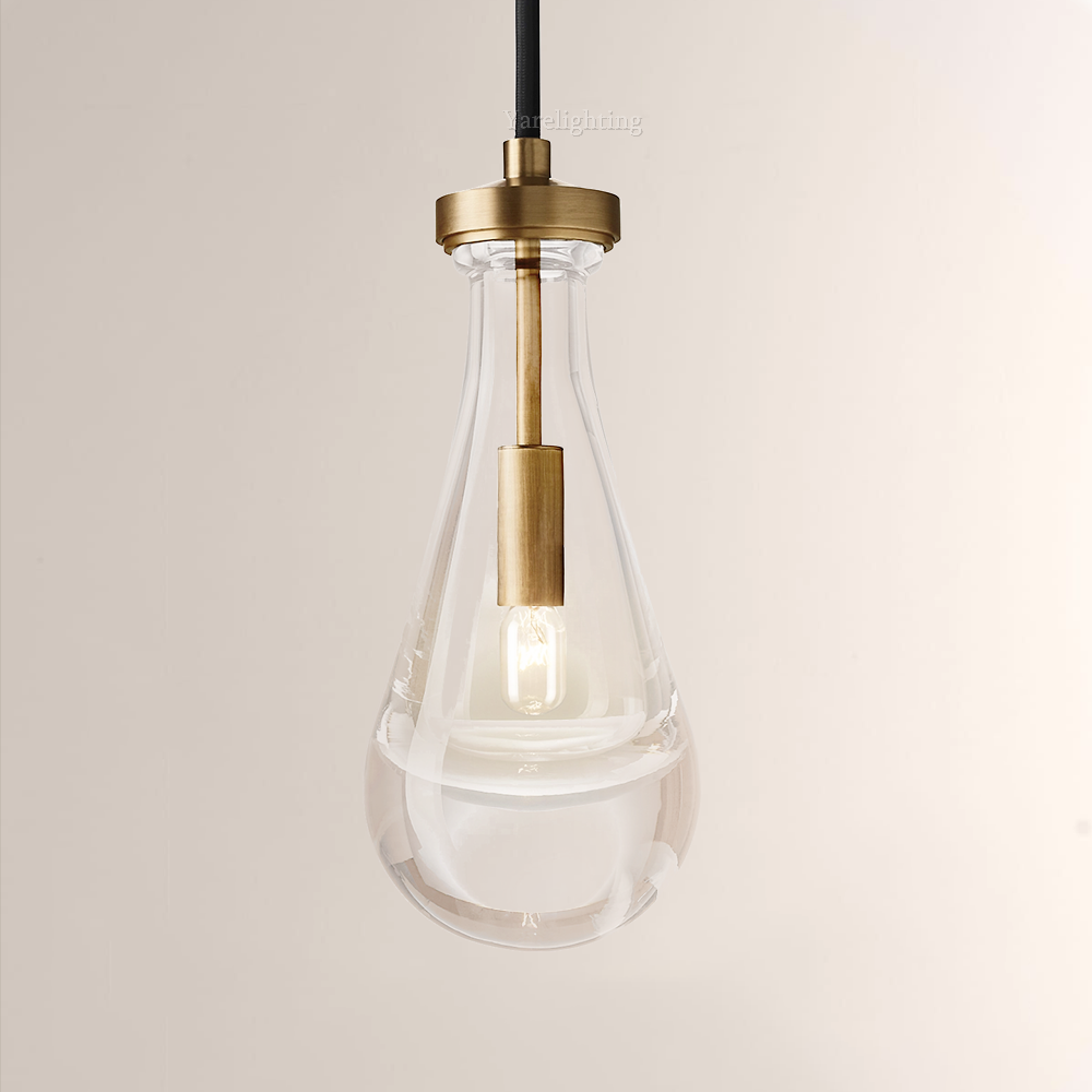 Raindrop Modern Cord Pendant,Glass Pendant for bedroom