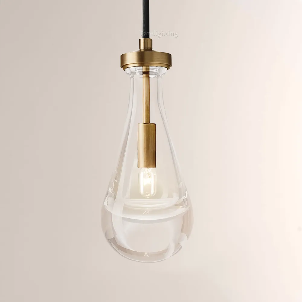 Raindrop Modern Cord Pendant,Glass Pendant for bedroom