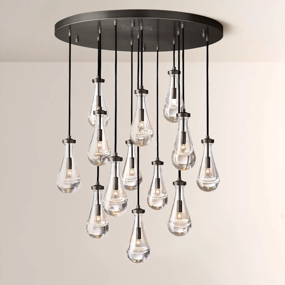 Raindrop Round Chandelier 36"