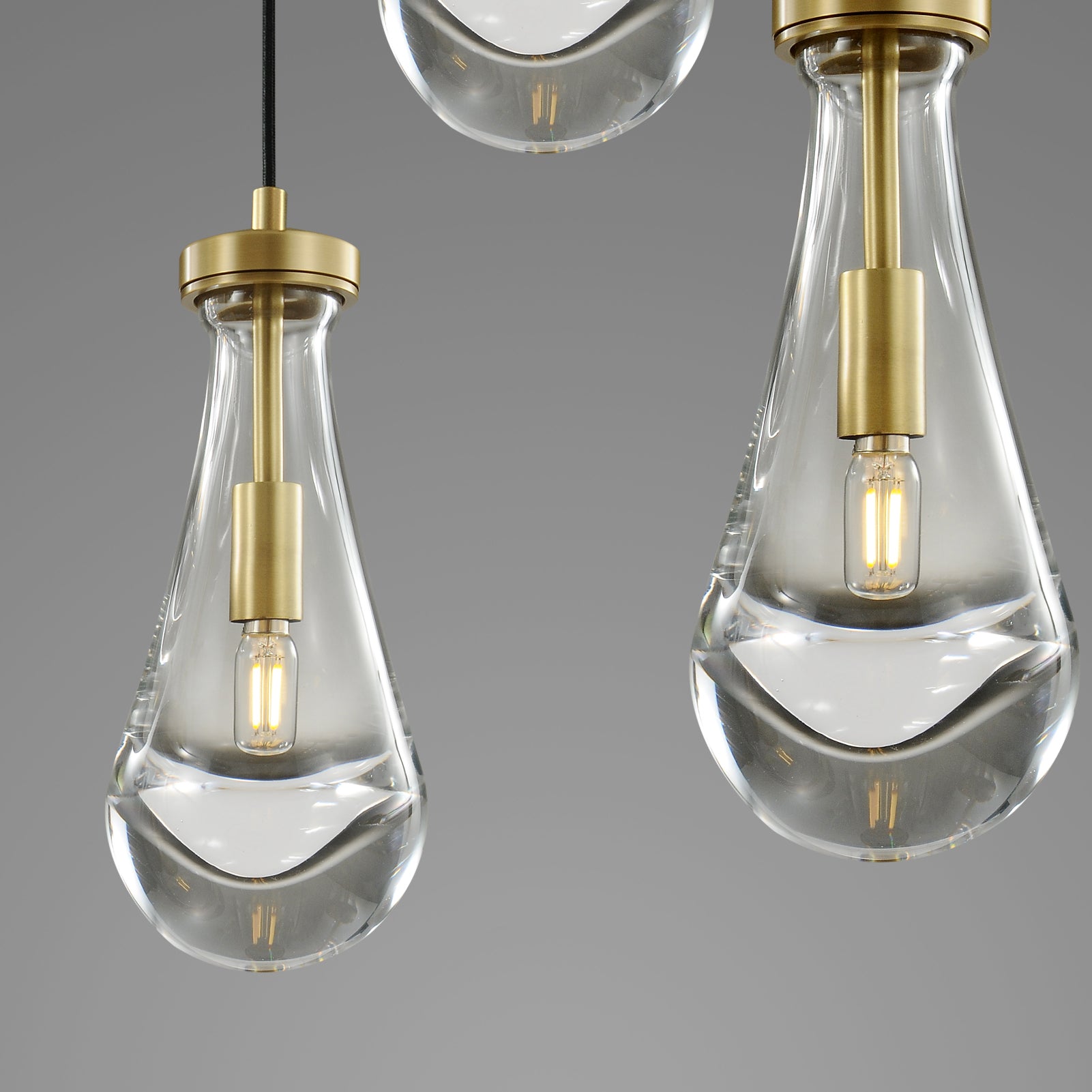 Raindrops  Rectangular Chandelier 36" cord