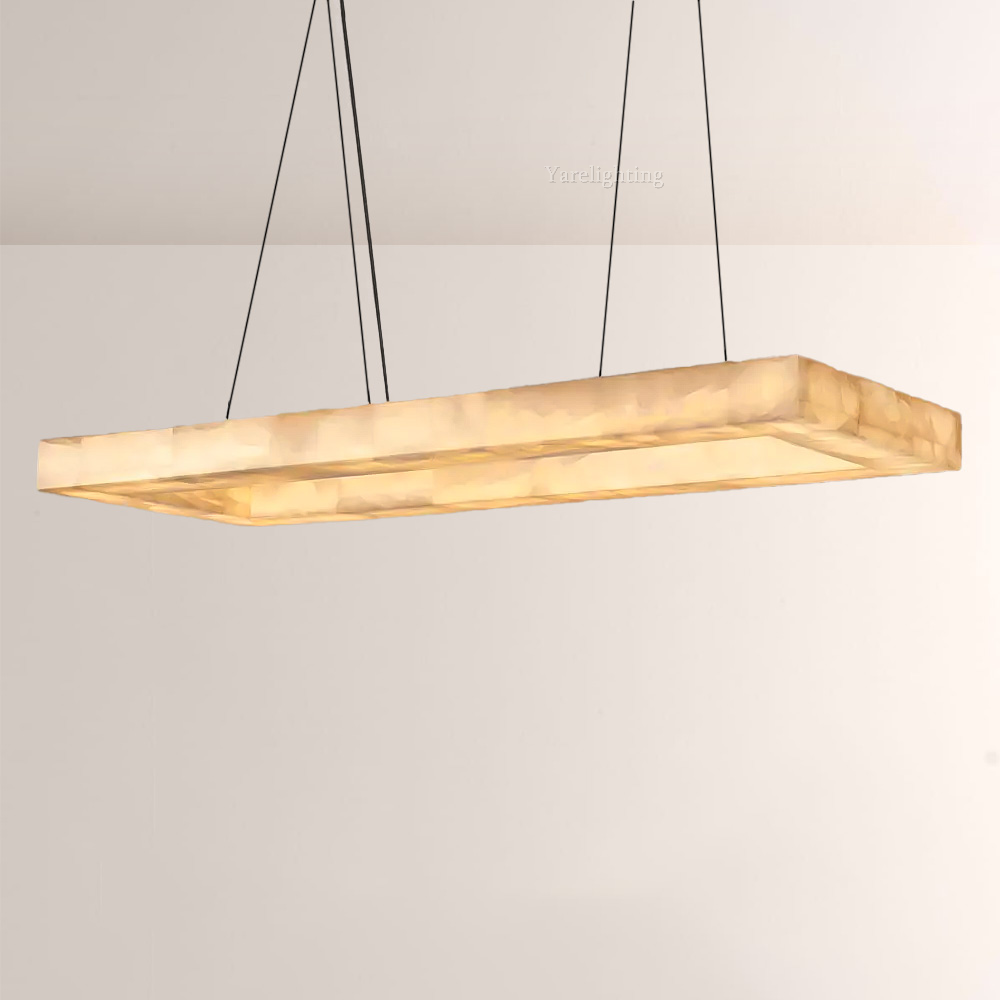 Riveage Rectangular Calcite Chandelier 72"