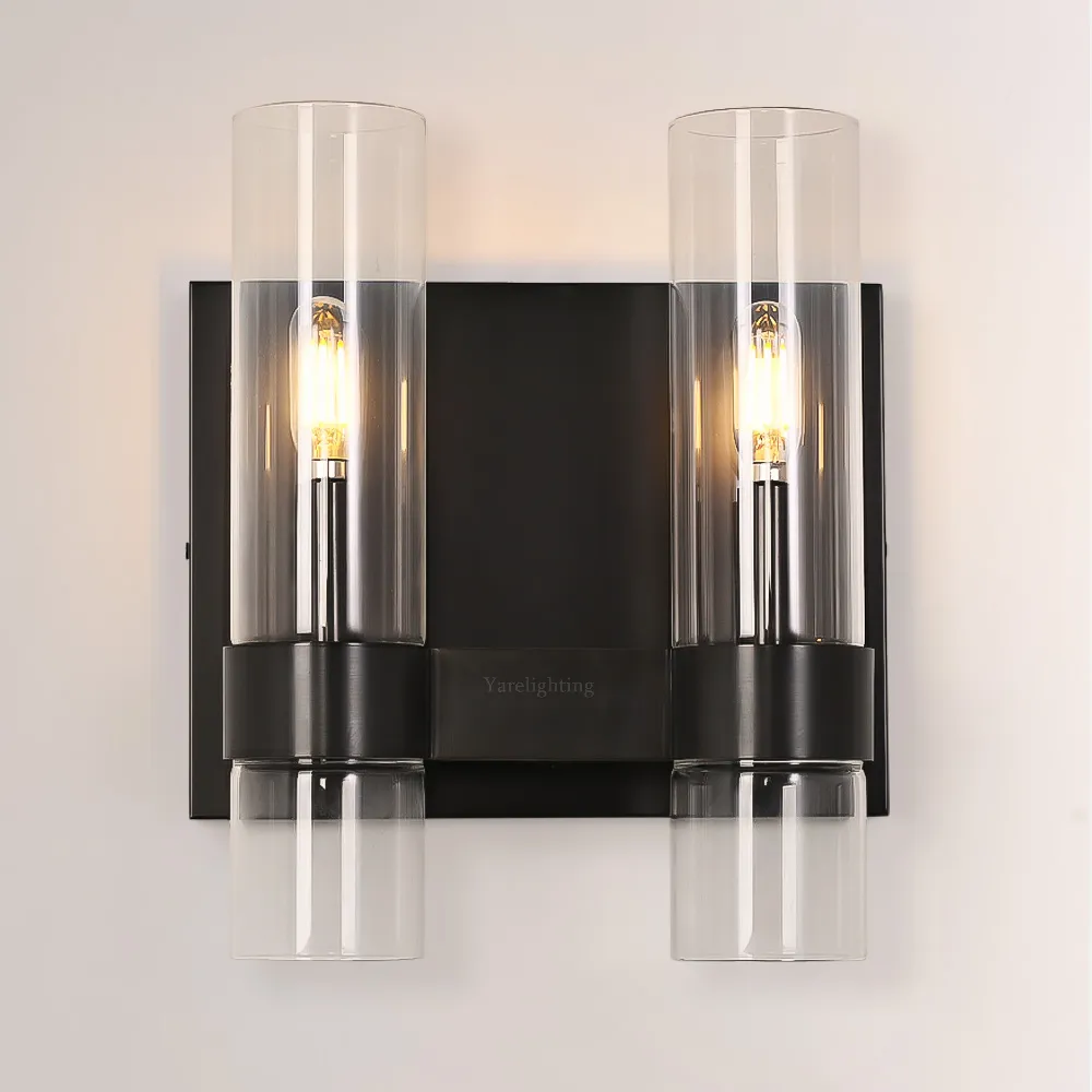 Olivia Art Blown Glass Double Wall Sconce 12"H,For Bathroom And Bedroom
