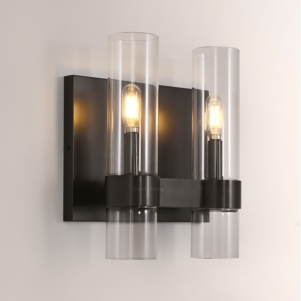 Olivia Art Blown Glass Double Wall Sconce 12"H