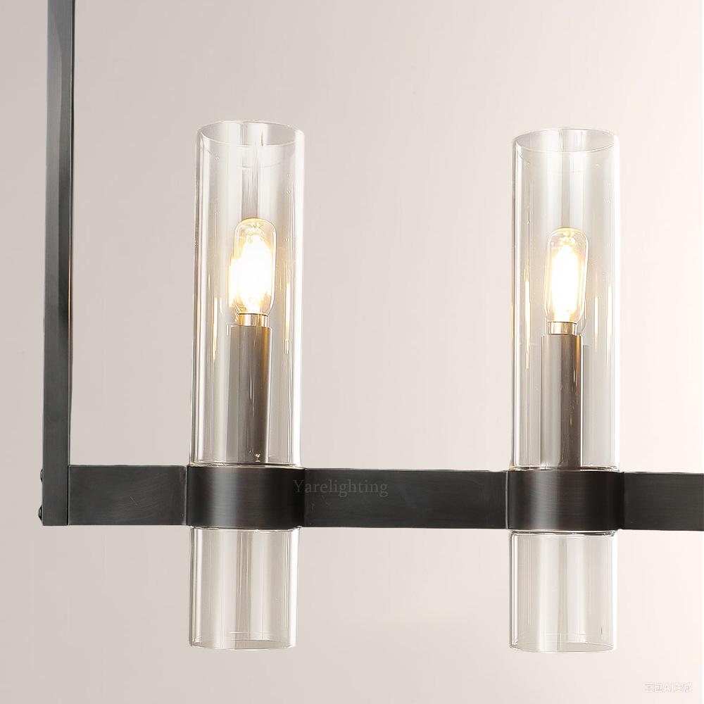 Olivia Linear Chandelier Art Blown Glass 71"