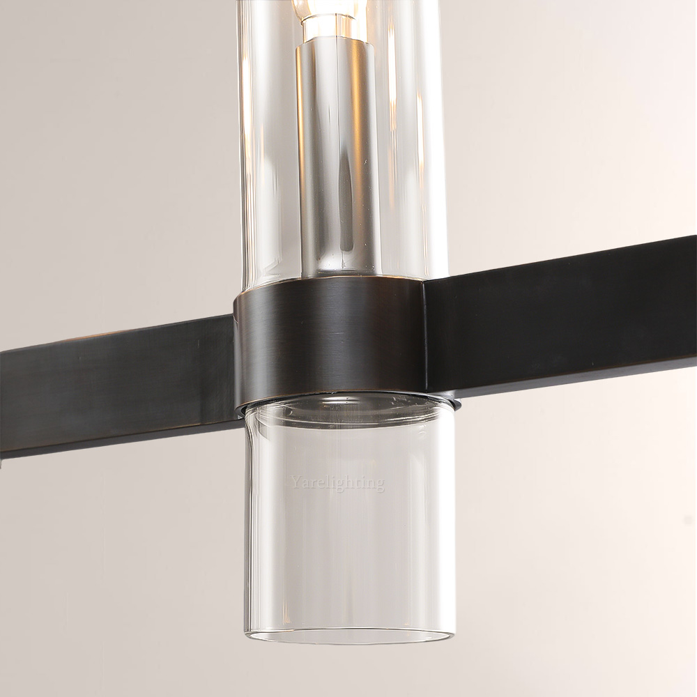 Olivia Linear Chandelier Art Blown Glass 71"