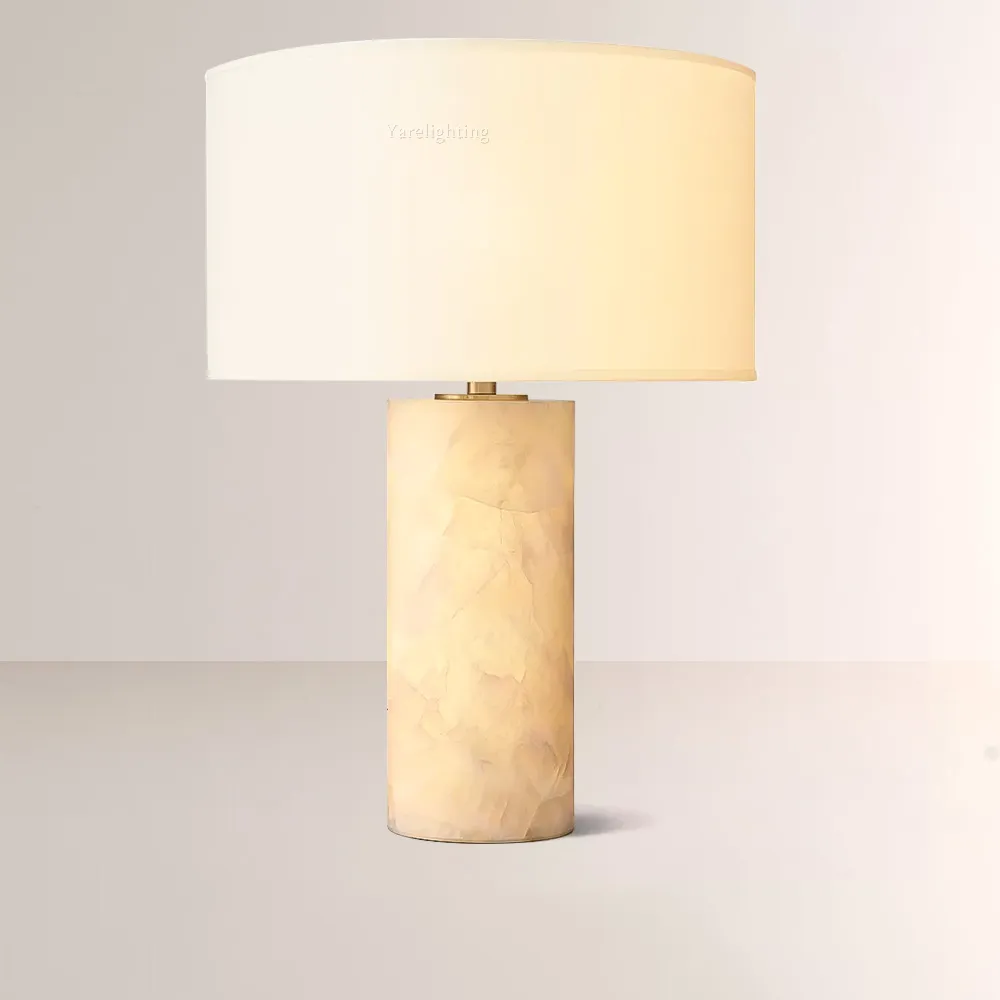 Rivager Lisse Lamp 6",alabaster Table Lamp,Bedroom Modern table lamp