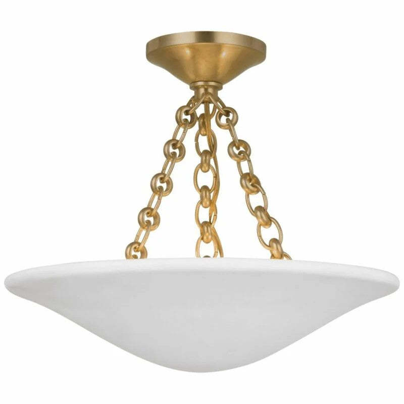 Romia Semi Flush Mount ,Visual Comfort Mollino Semi-Flush Bowl Ceiling Fixture