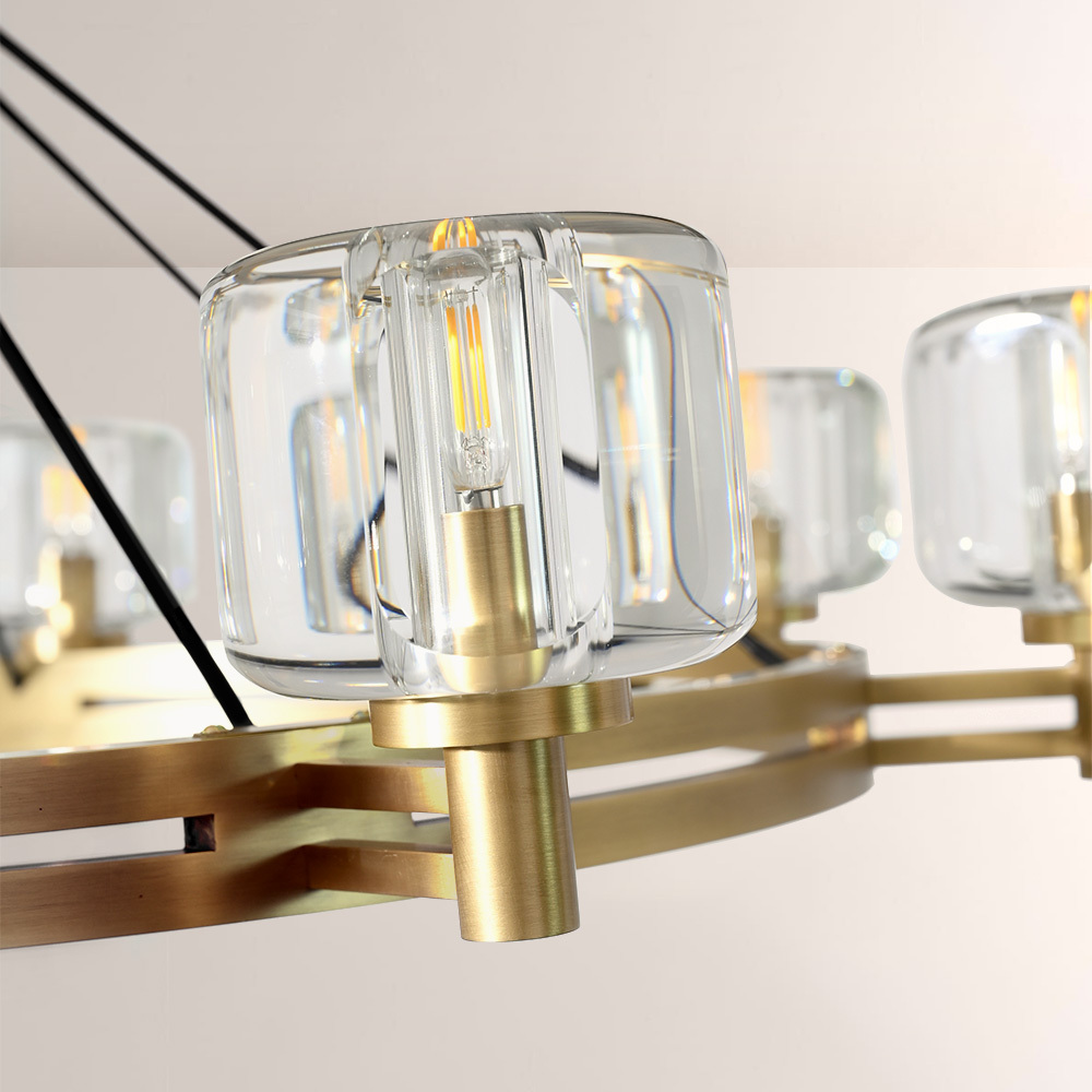 Kirsten Glass Round Chandelier  48"