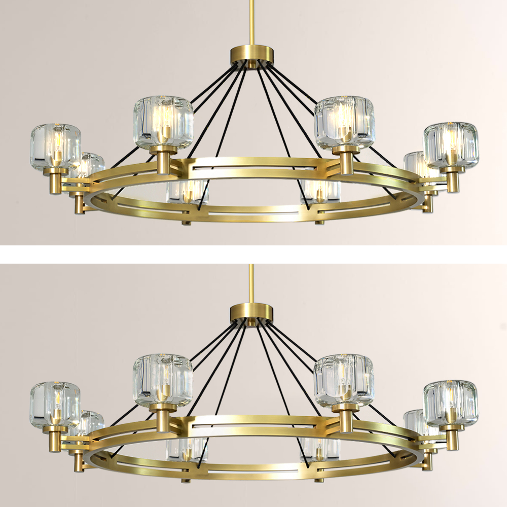 Kirsten Glass Round Chandelier 60"