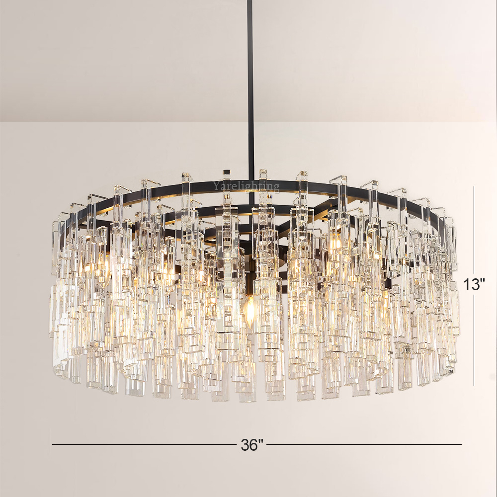 Mia Crystal Round Chandelier 36"