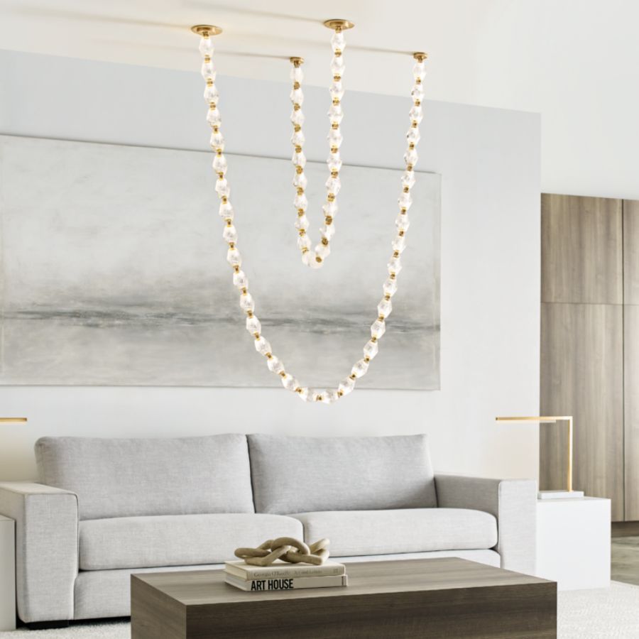 Collier Glass String Chandelier