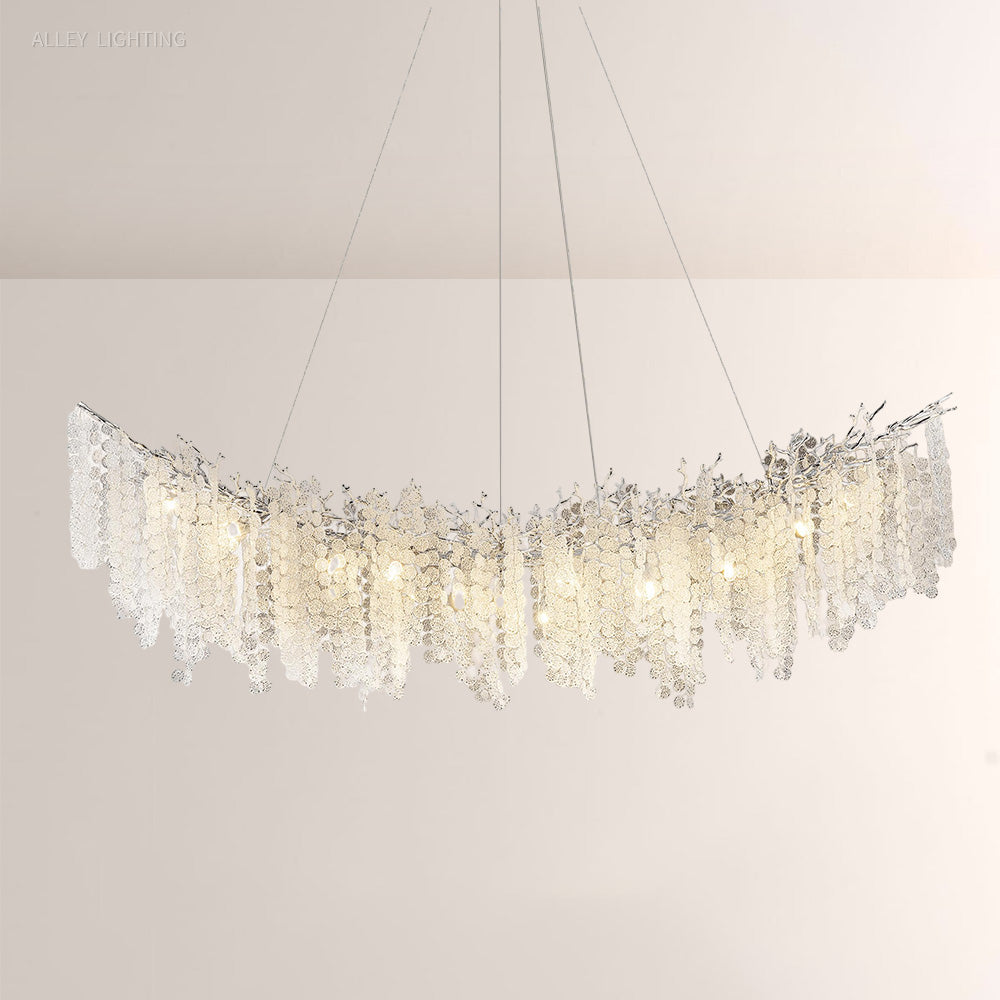 Shiro Noda Crystal Tree Branch Linear Chandelier 72,stairwell,luxury