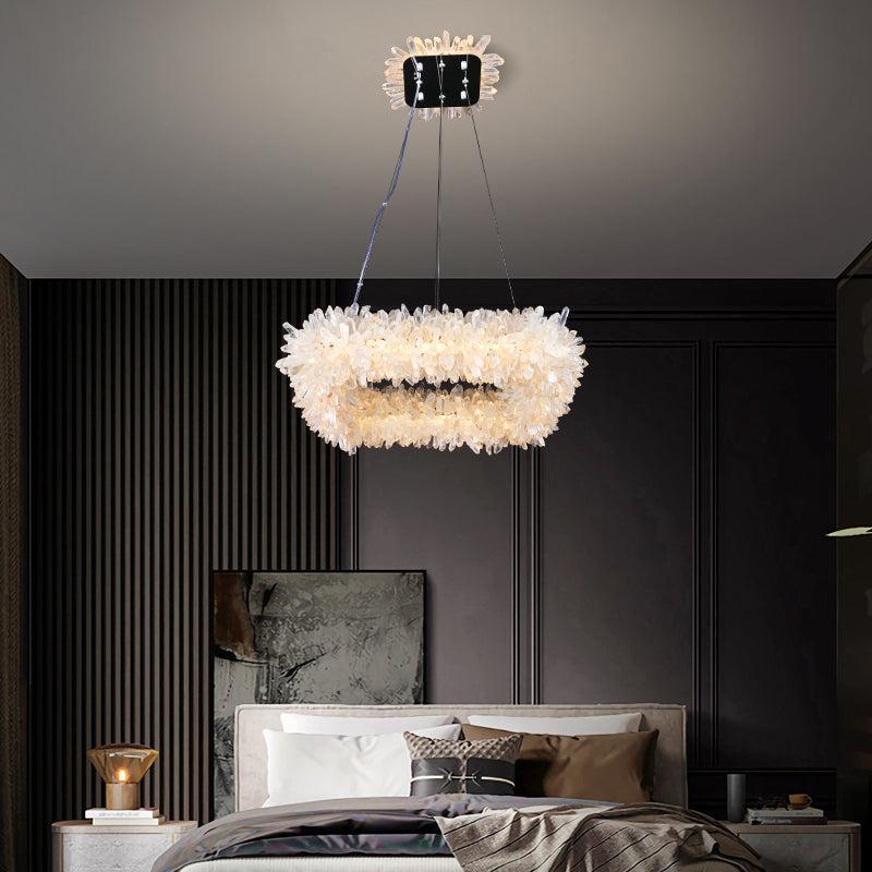 Primary Crystal Cluster Square Modern Chandelier – Yarelighting