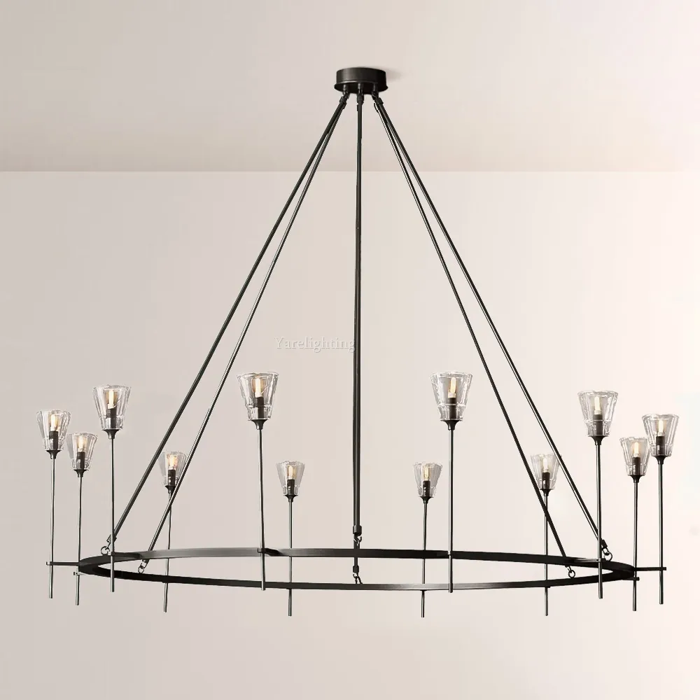 Torche Round Chandelier 70"