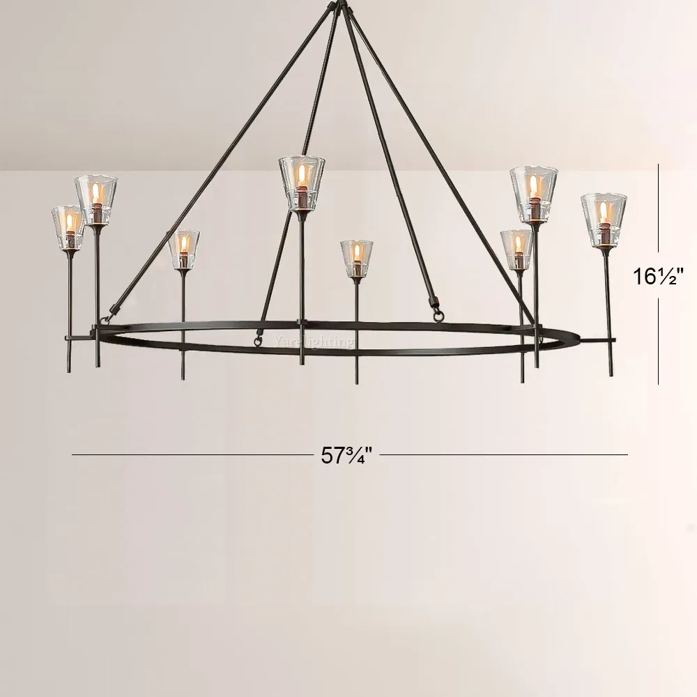 Torche Round Chandelier 58"