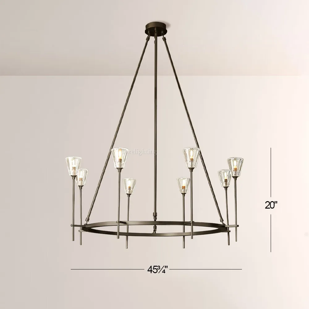 Torche Round Chandelier 46"