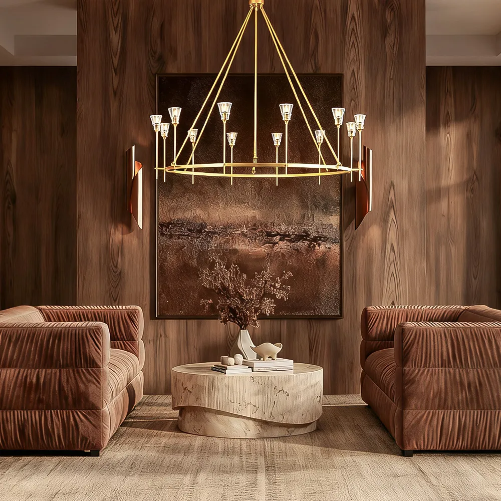 Torche Round Chandelier 70"