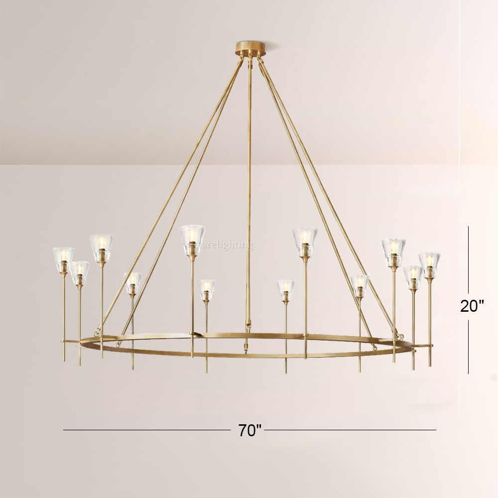 Torche Round Chandelier 70"