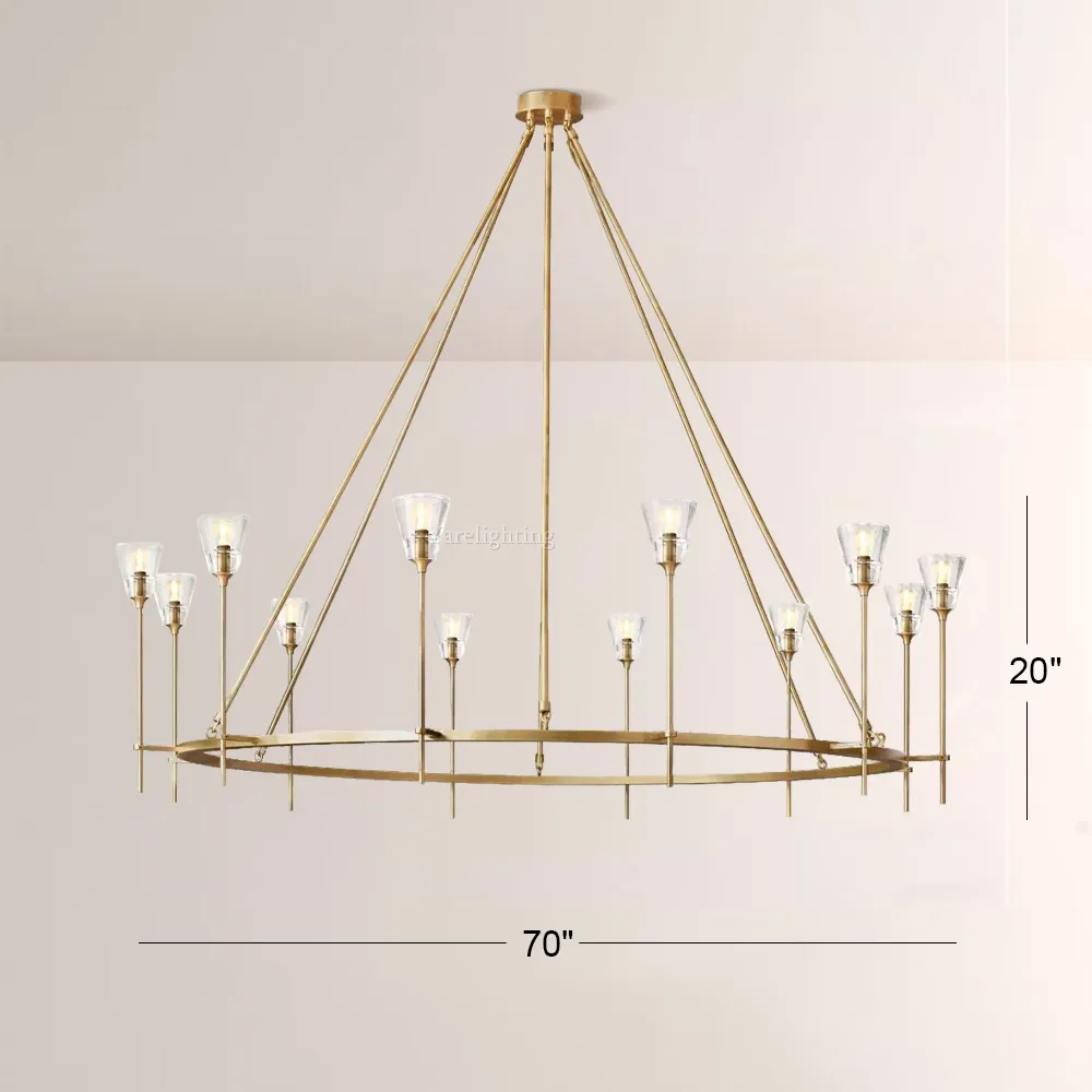 Torche Round Chandelier 70"